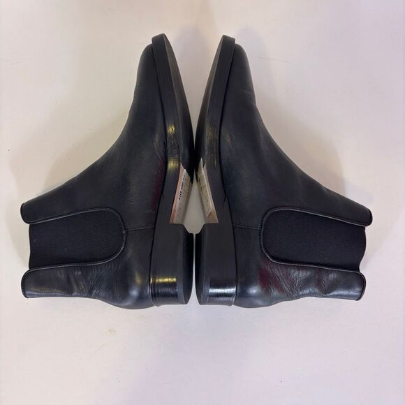 Schutz Black Leather Ankle Pull On Booties Women's 5 - Picture 5 of 8